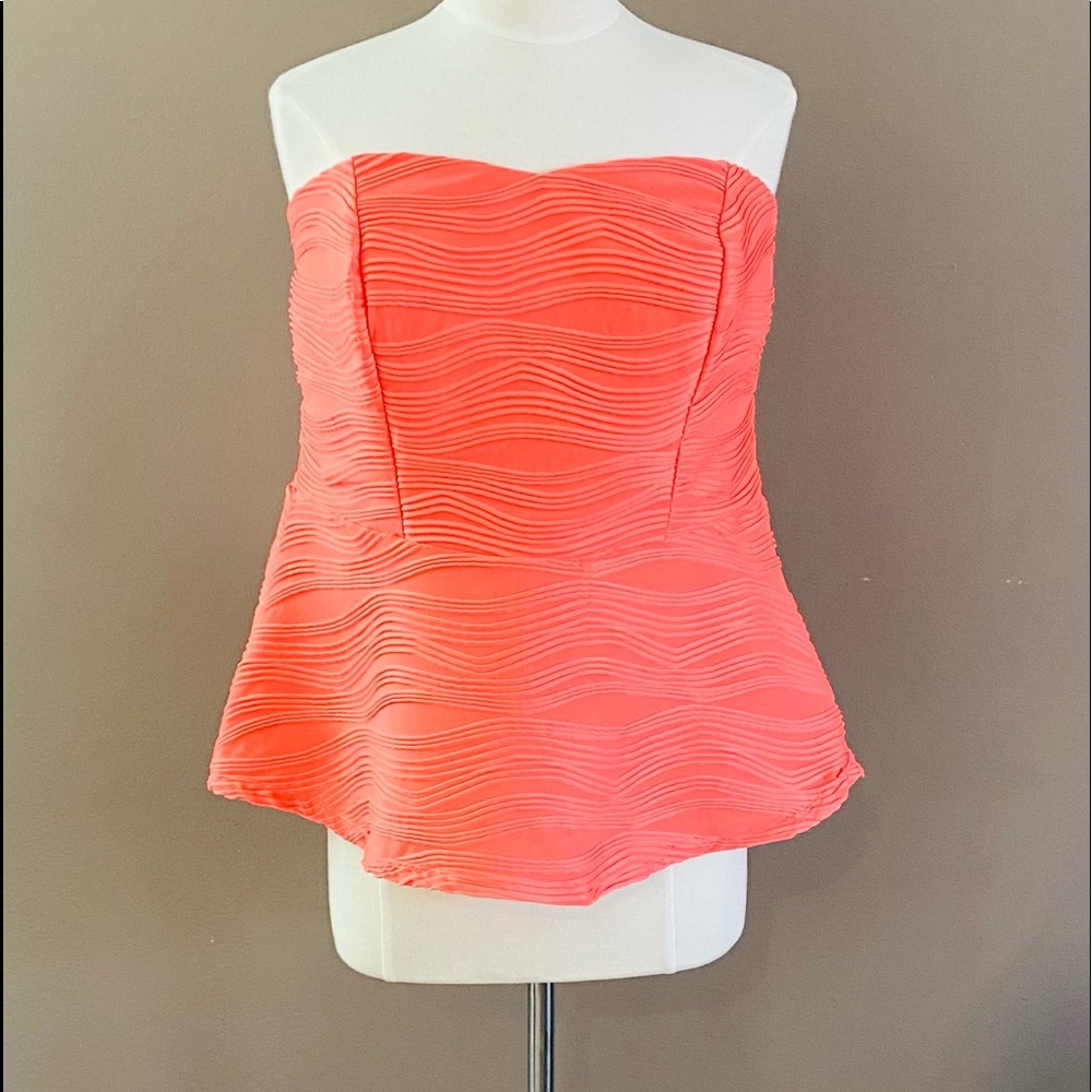 Maurices Plus Size 1X Peplum Strapless Top